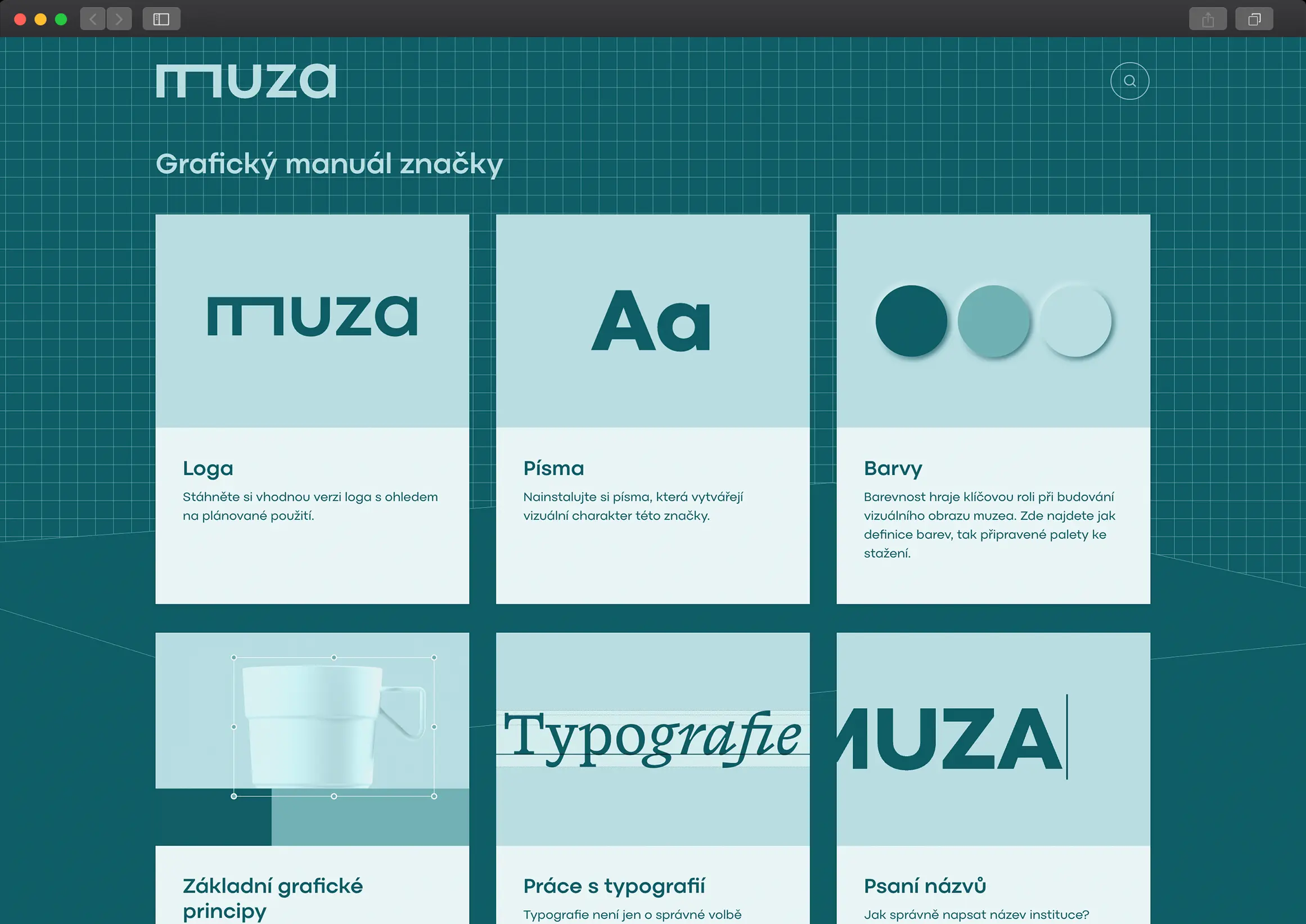 Visualbook – brand manuál Muza